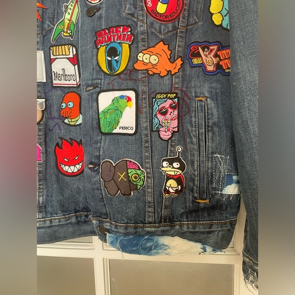 Custom patchwork Jacket sz L - Picture 5 of 10